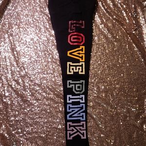 High waist full length cotton rainbow leggings